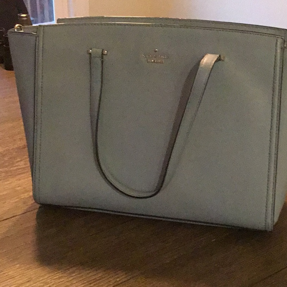 Kate Spade Blue Structured Tote Bag